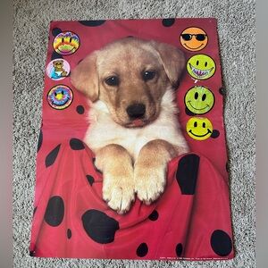 VTG 1993 SCHOLASTIC BOOK FAIR PUPPY POSTER